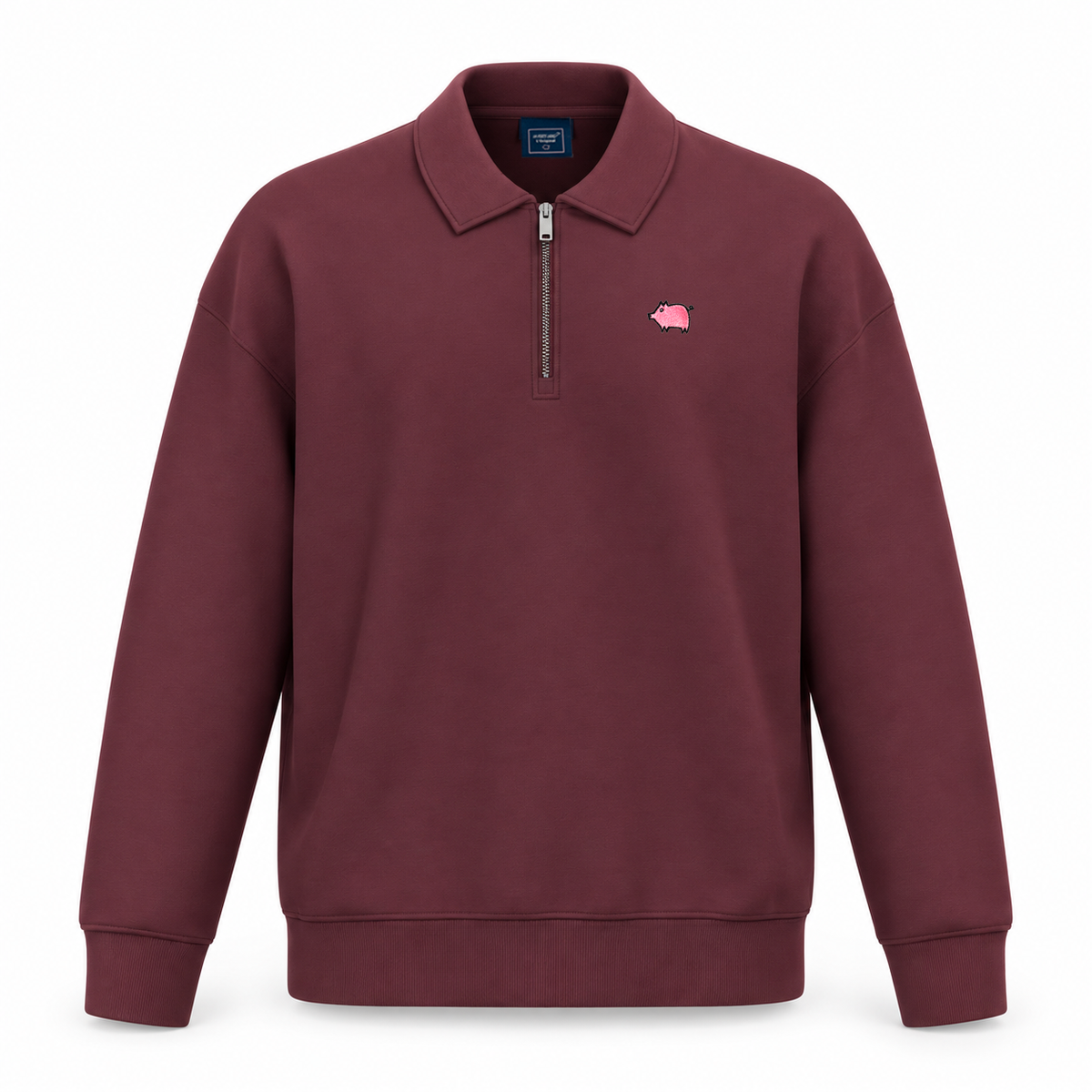 Pull semi zip col polo
