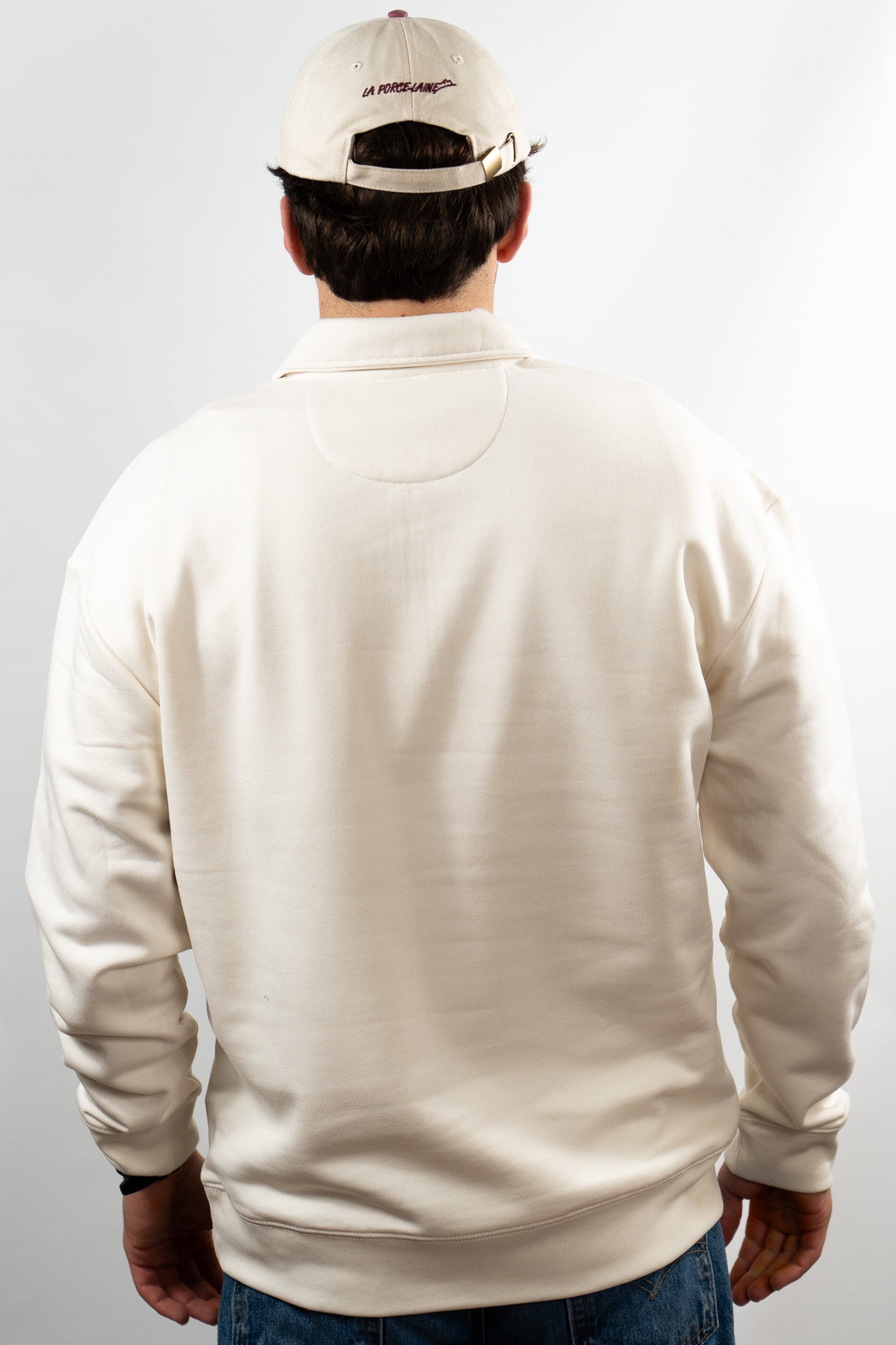 Pull semi zip col polo