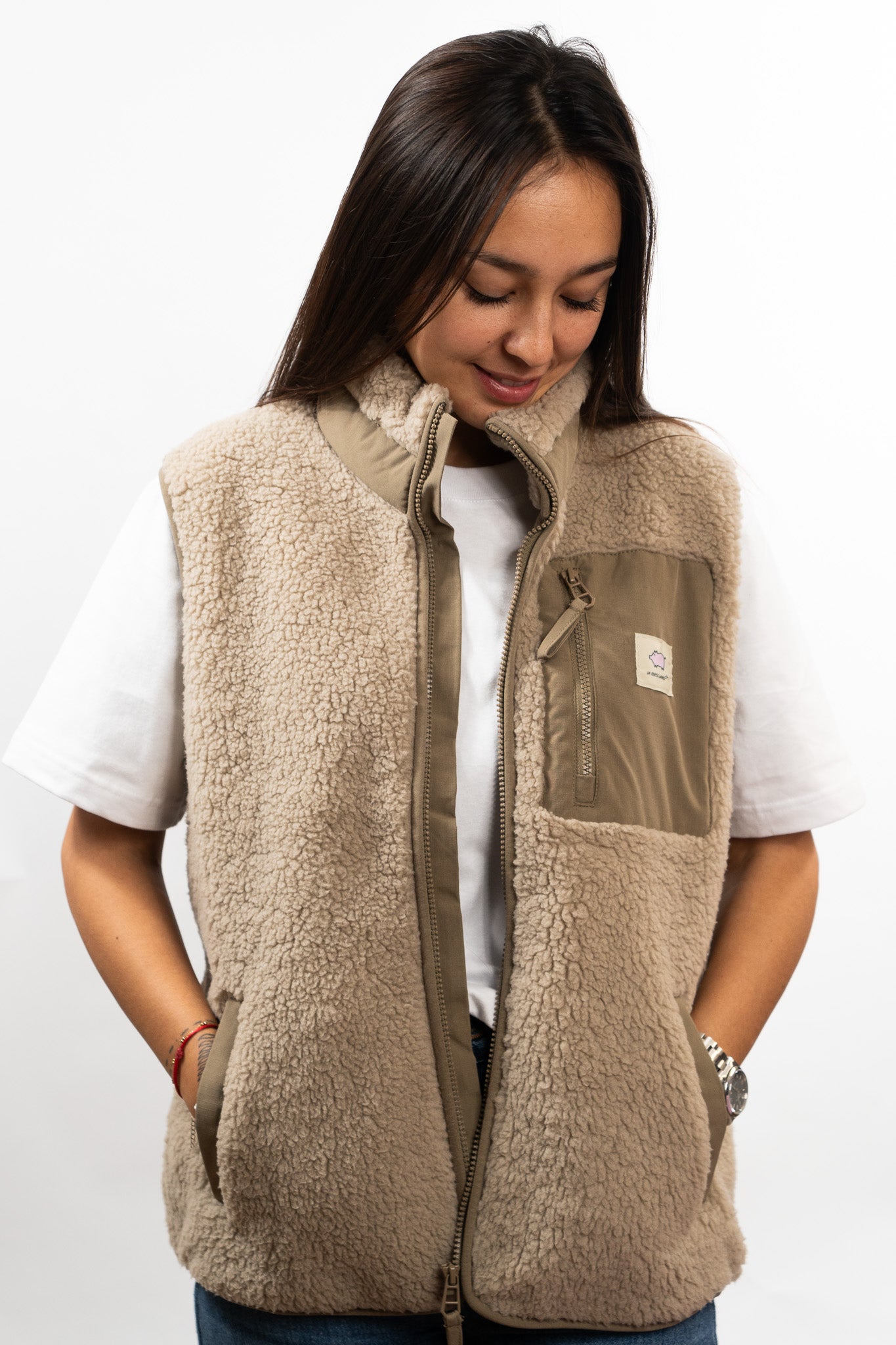 Veste sans manches sherpa