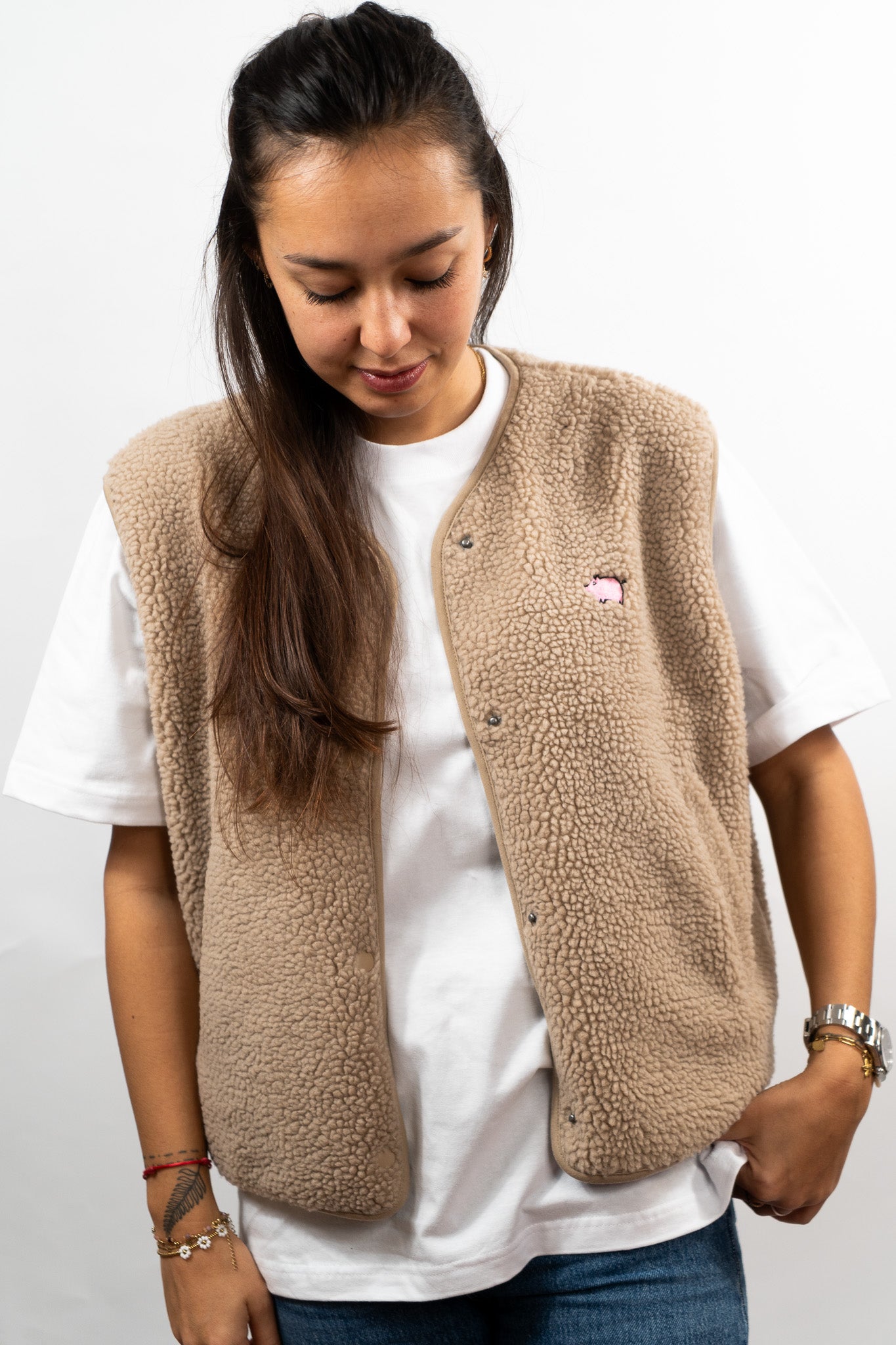 Veste sans manches sherpa femme