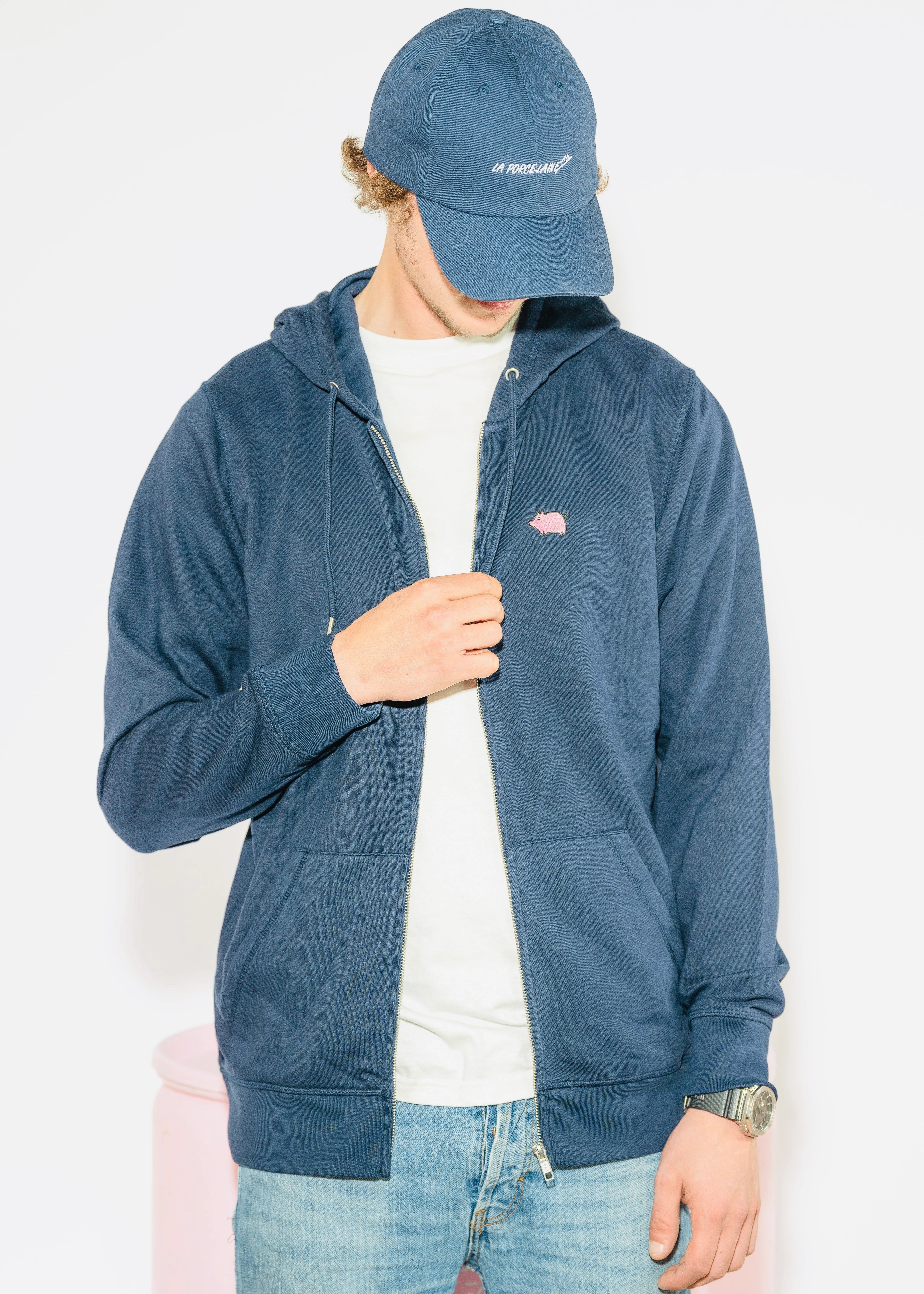 Sweat à capuche zippé unisexe