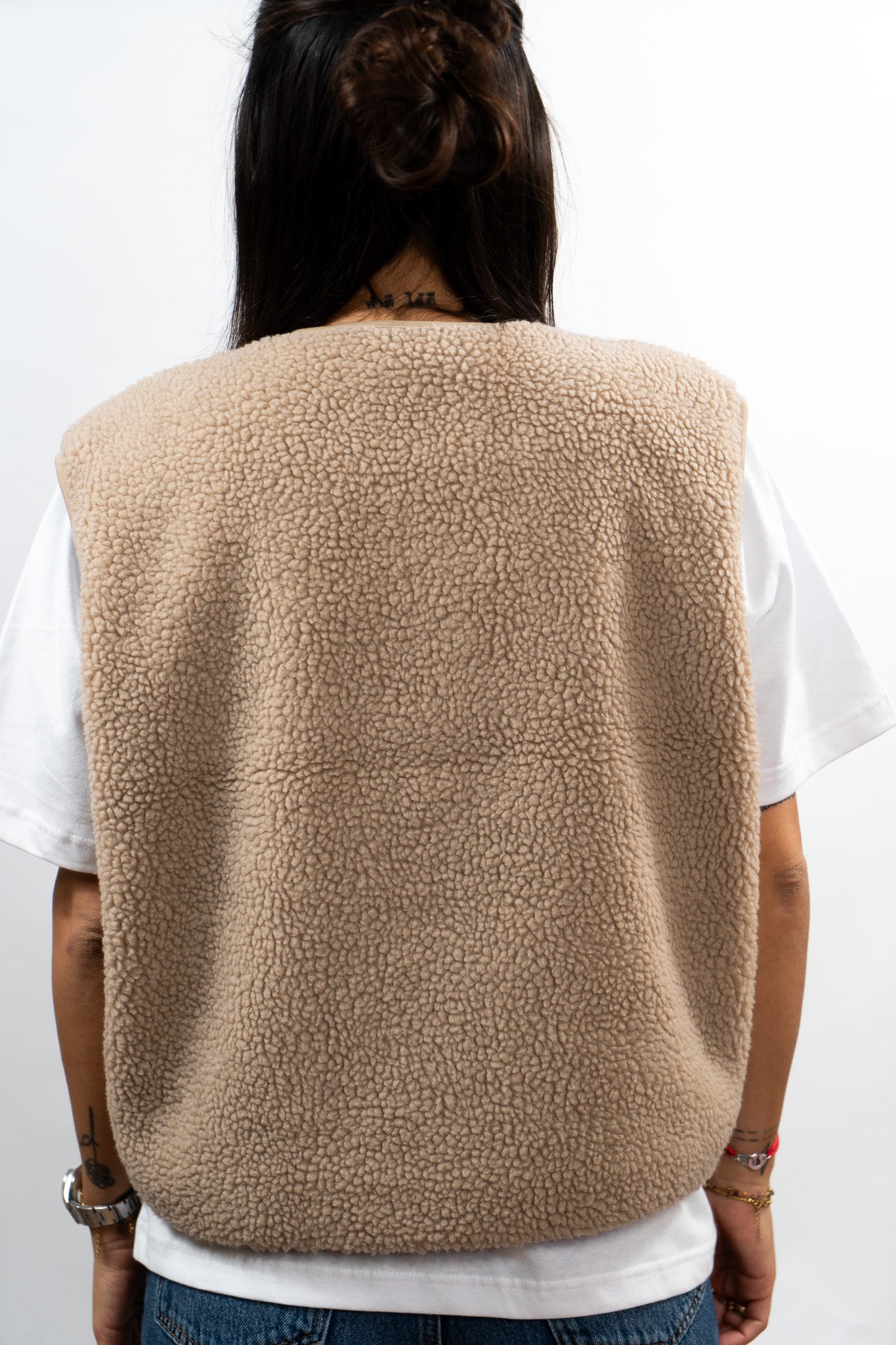 Veste sans manches sherpa femme