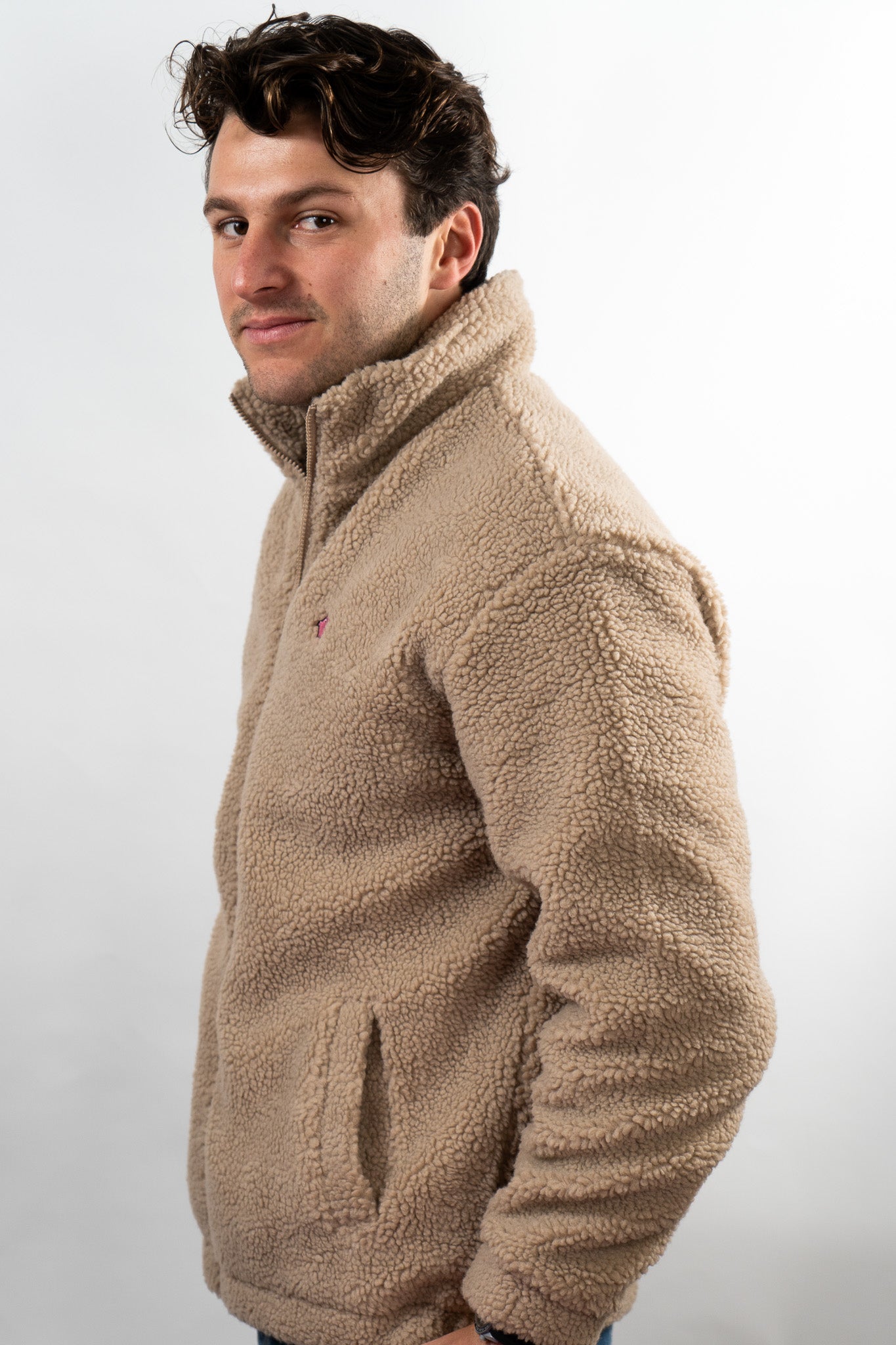 Sweat zippé sherpa unisexe