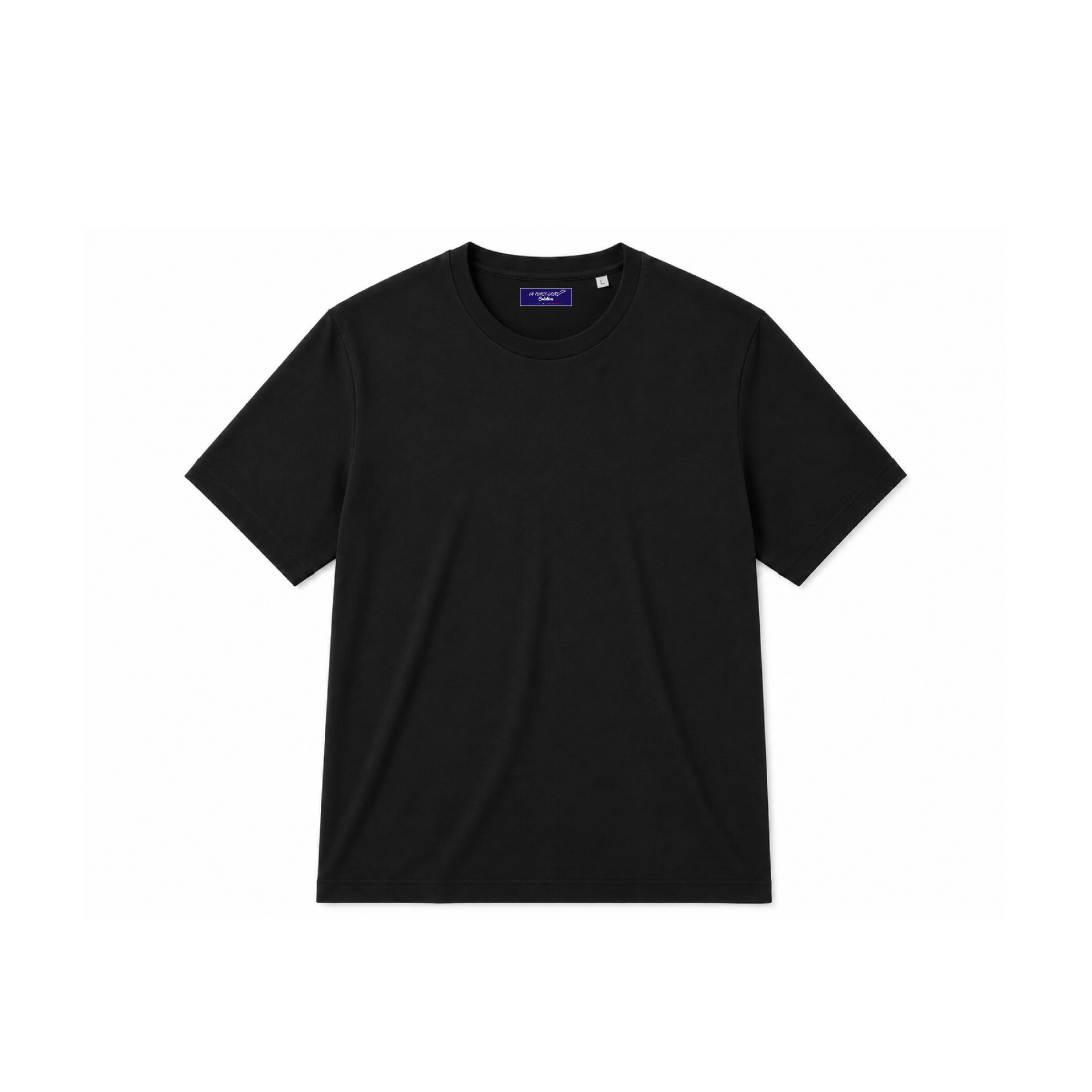 laporcelaine-teeshirt-noir-personnalisé