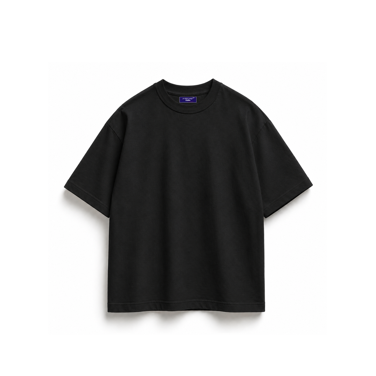 laporcelaine-teeshirt-oversize-noir-avant-personnalisé